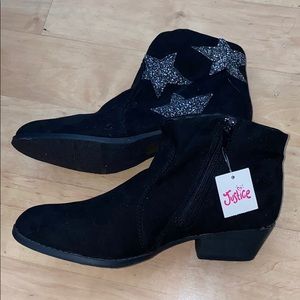 Justice girls star ankle boots NWT